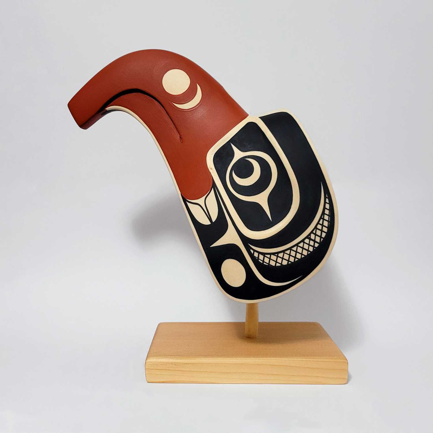 Eagle Mask on stand by Kwakwaka'wakw artist Rod Smith