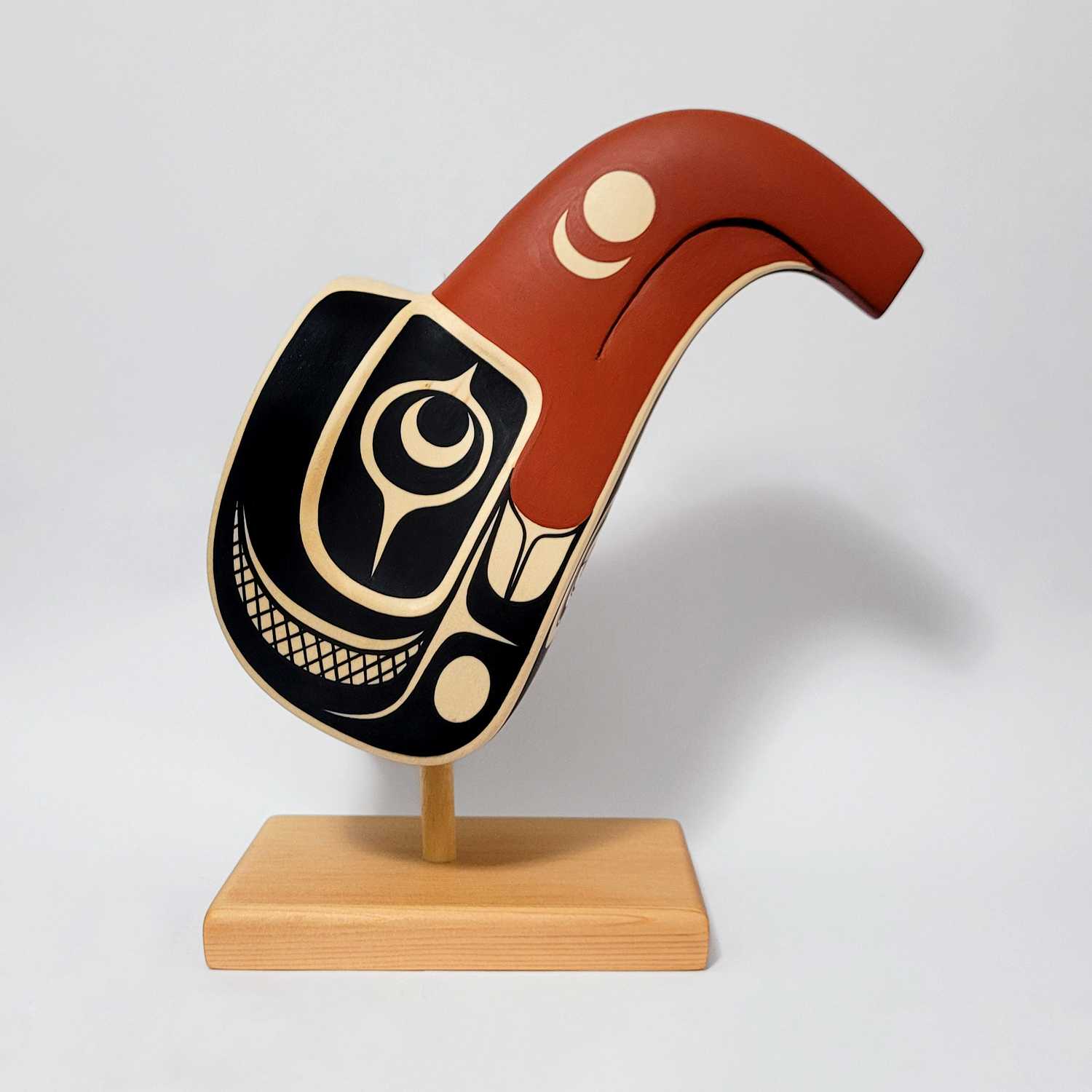 Eagle Mask on stand by Kwakwaka'wakw artist Rod Smith
