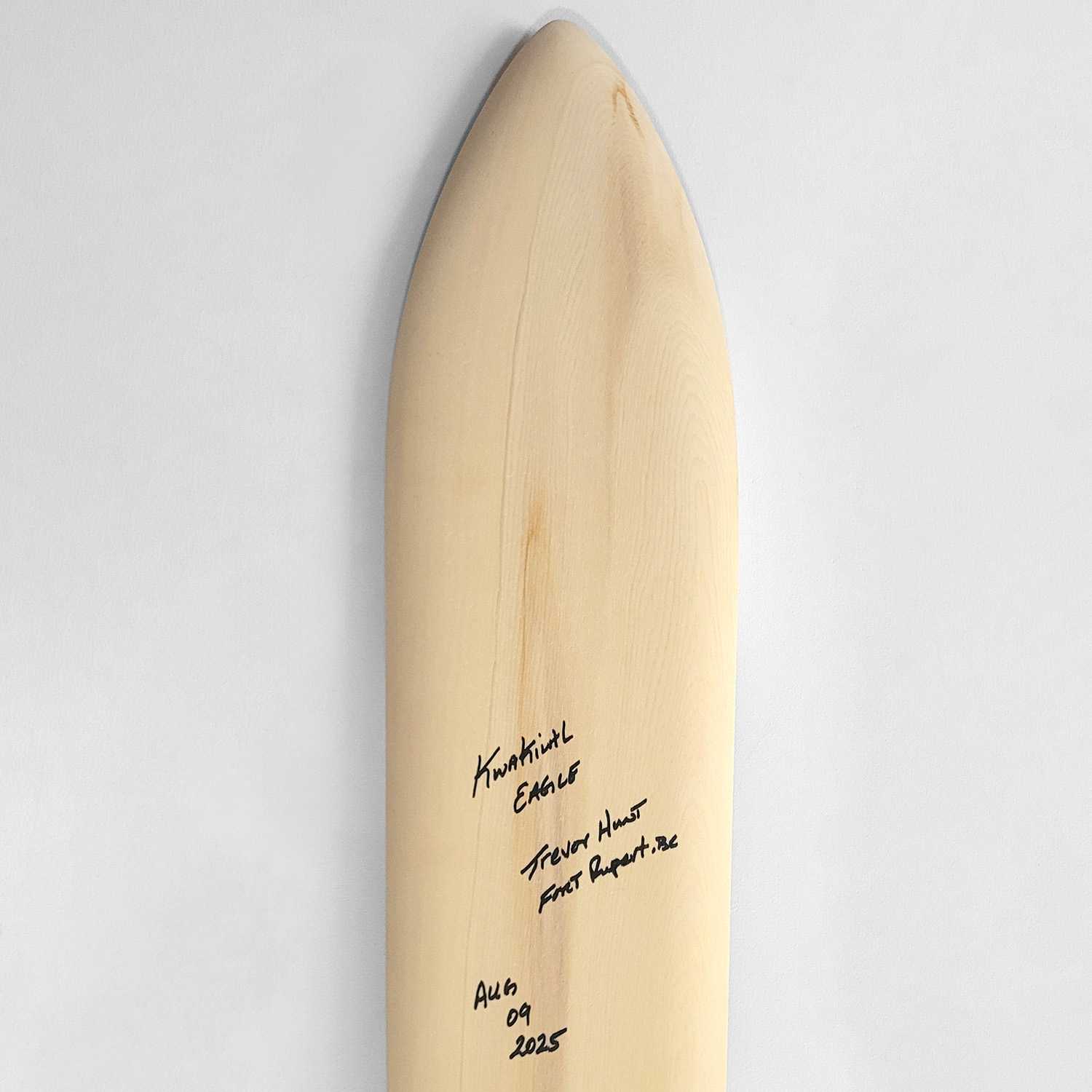 Carved Eagle Paddle by Kwakwaka'wakw Artist Trevor Hunt