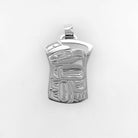 this is a Silver Haida Copper-shaped Eagle Pendant