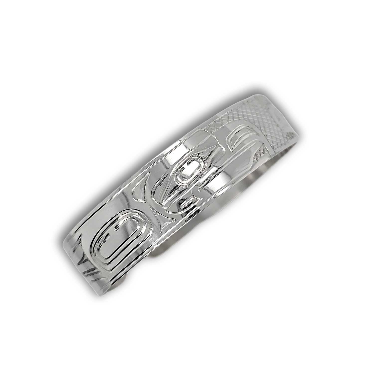 Silver Eagle and Raven Bracelet by Haida artist Garner Moody