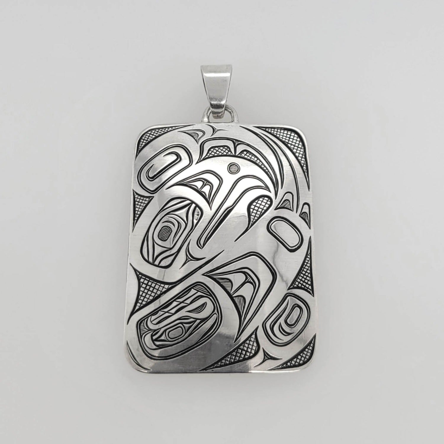 Silver Eagle Transforming Pendant – Spirits of the West Coast Art