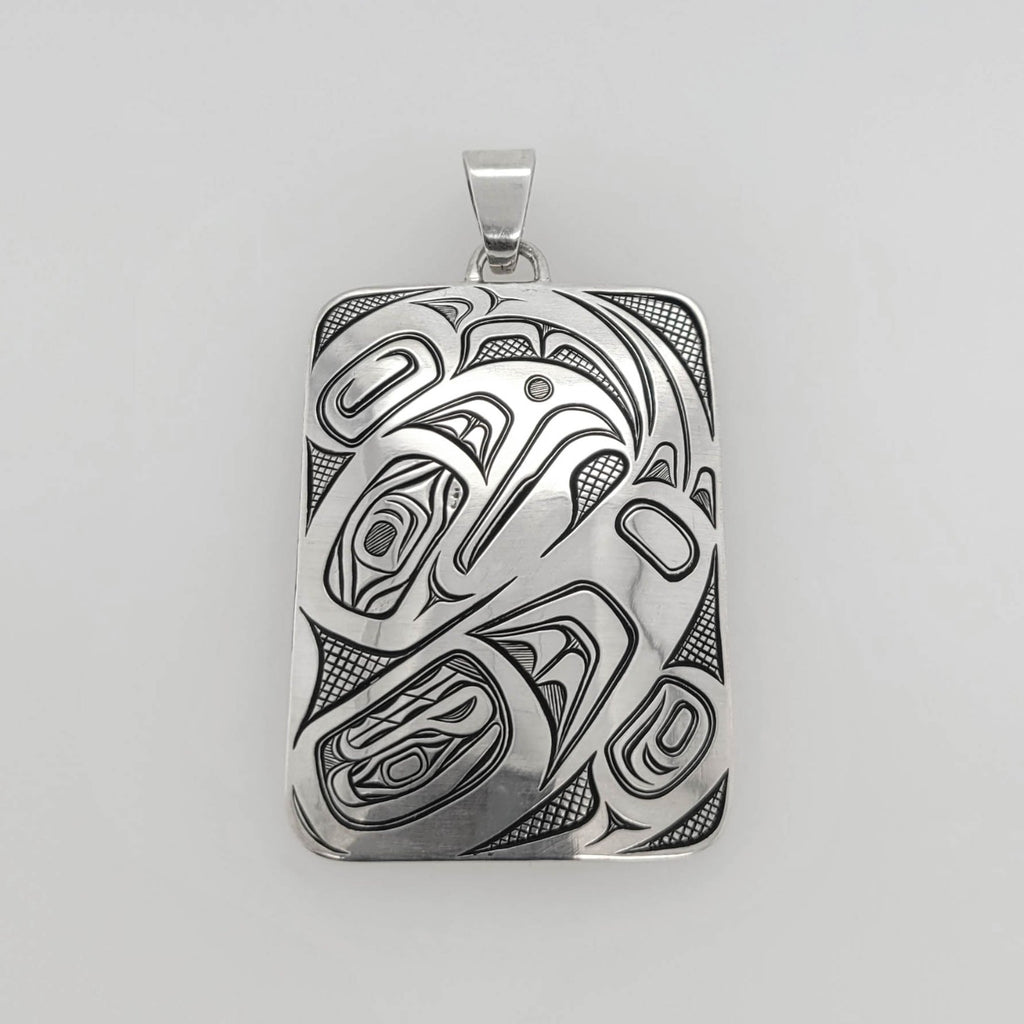 Silver Eagle Transforming Pendant by Kwakwaka'wakw artist David Neel