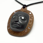 Argillite and Yew Noblewoman Pendant by Haida artist Ron Russ