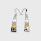 Silver and Gold Eagle Earrings by Cree artist Justin Rivard