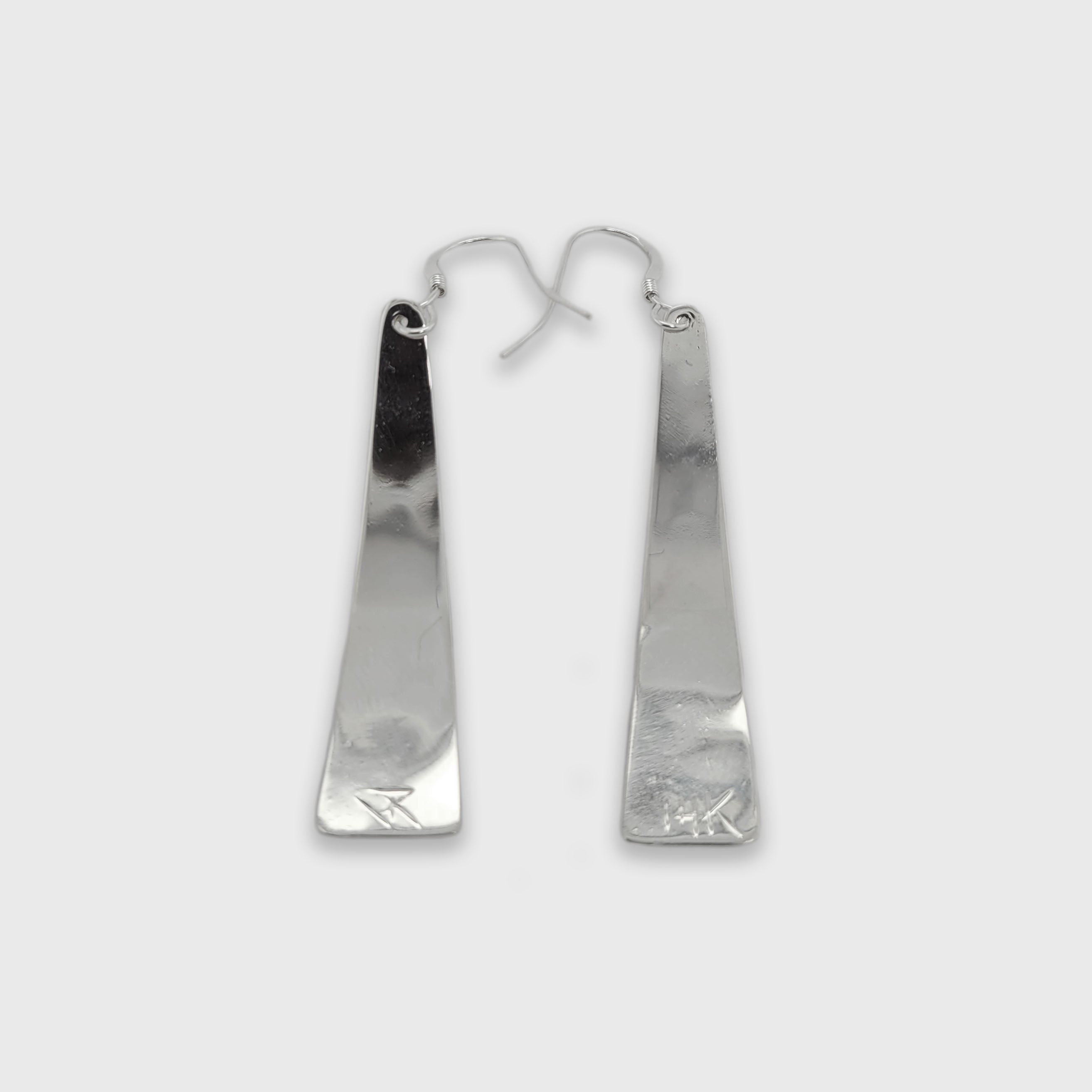 Silver and Gold Eagle Earrings by Cree artist Justin Rivard
