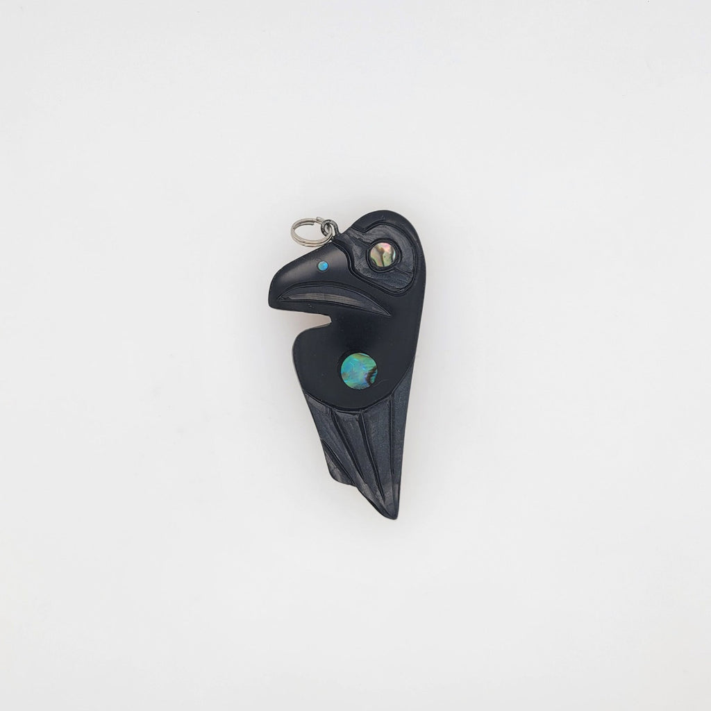 Raven Pendant  hand-carved by Haida artist Amy Edgars