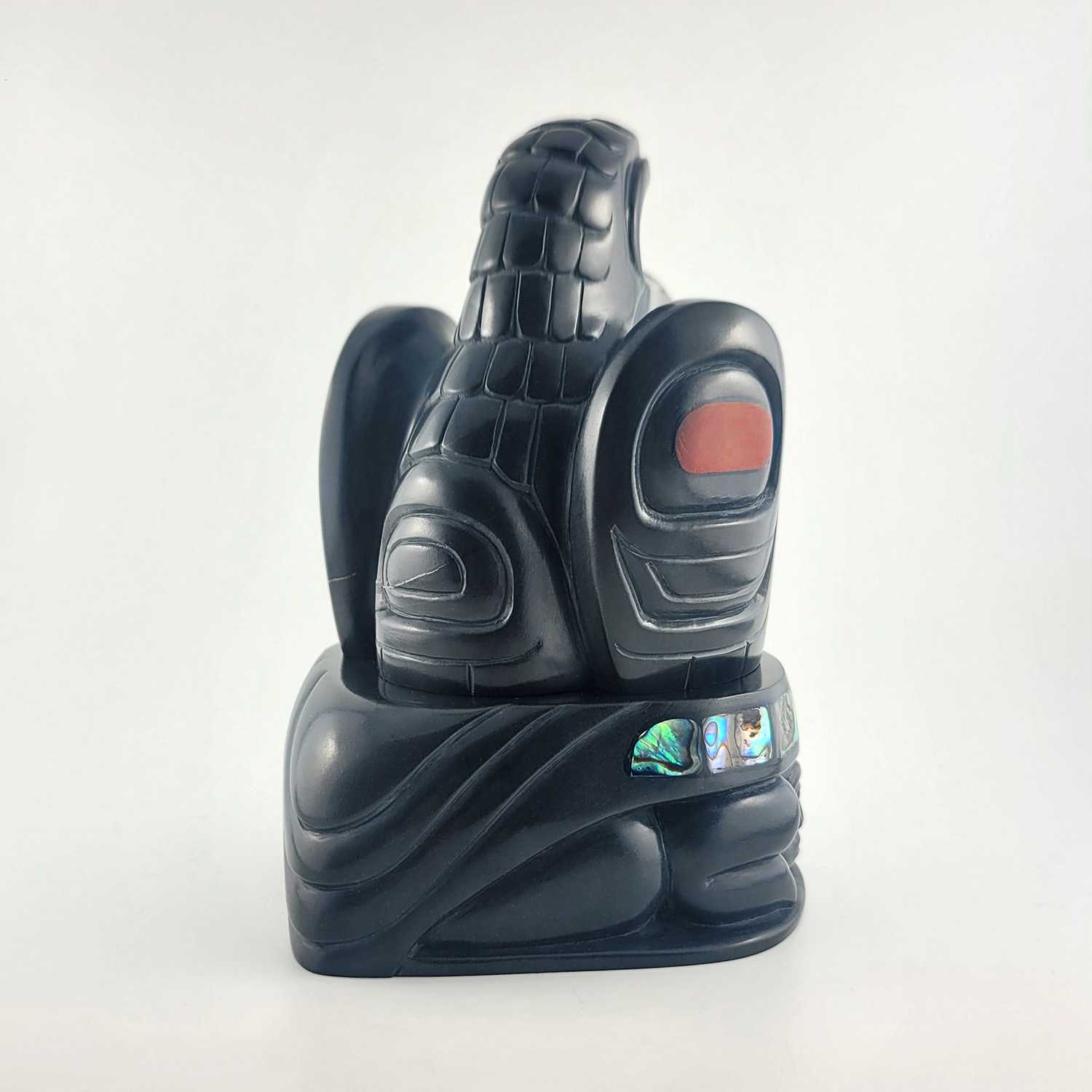 Argillite Raven and the First Men Carving by Haida artist Gryn White