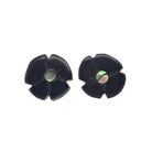 argillite flower studs by Haida artist Amy Edgars