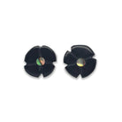 Argillite Flower Earrings by Haida artist Amy Edgars