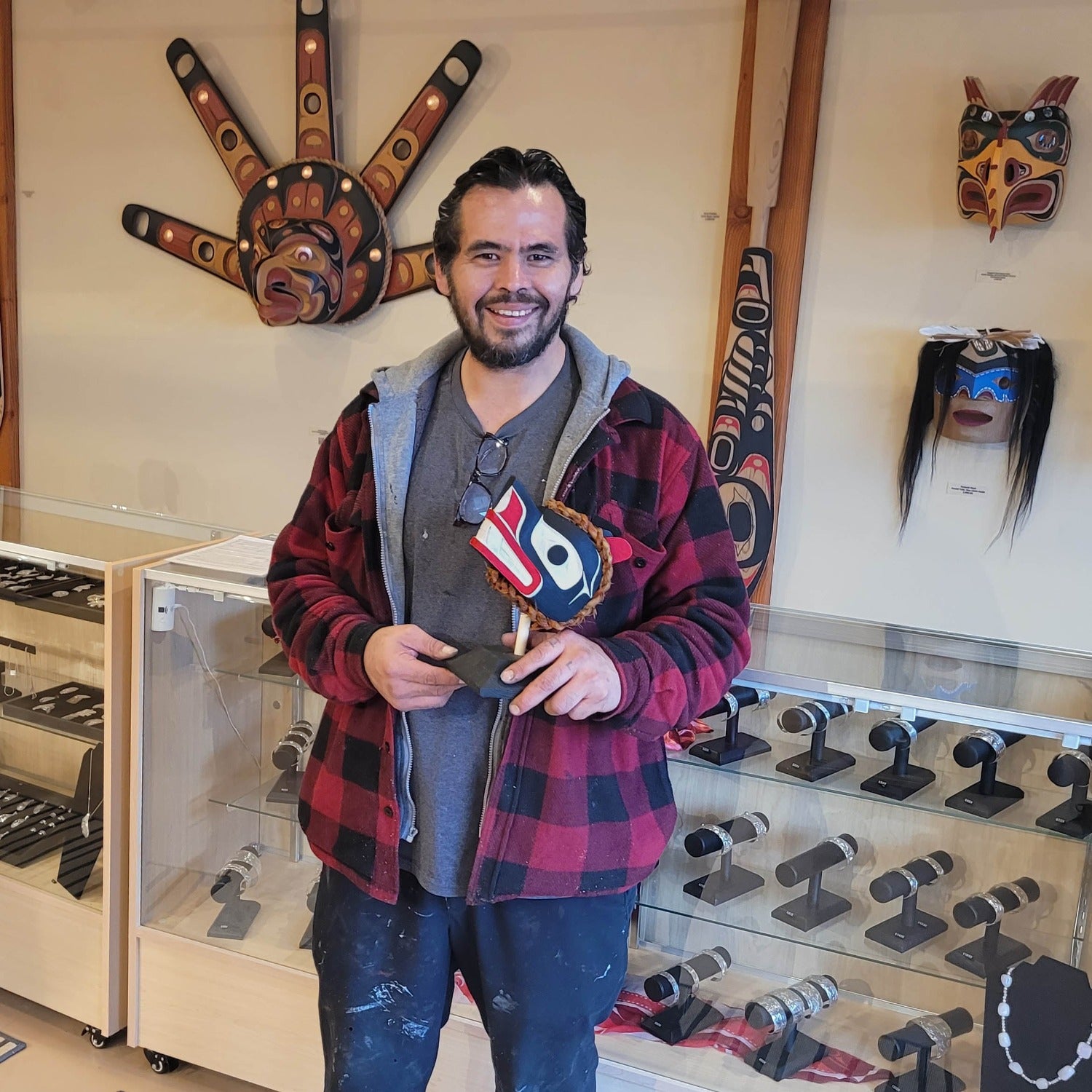 Small Wolf Mask by Kwakwaka'wakw carver Gilbert Dawson