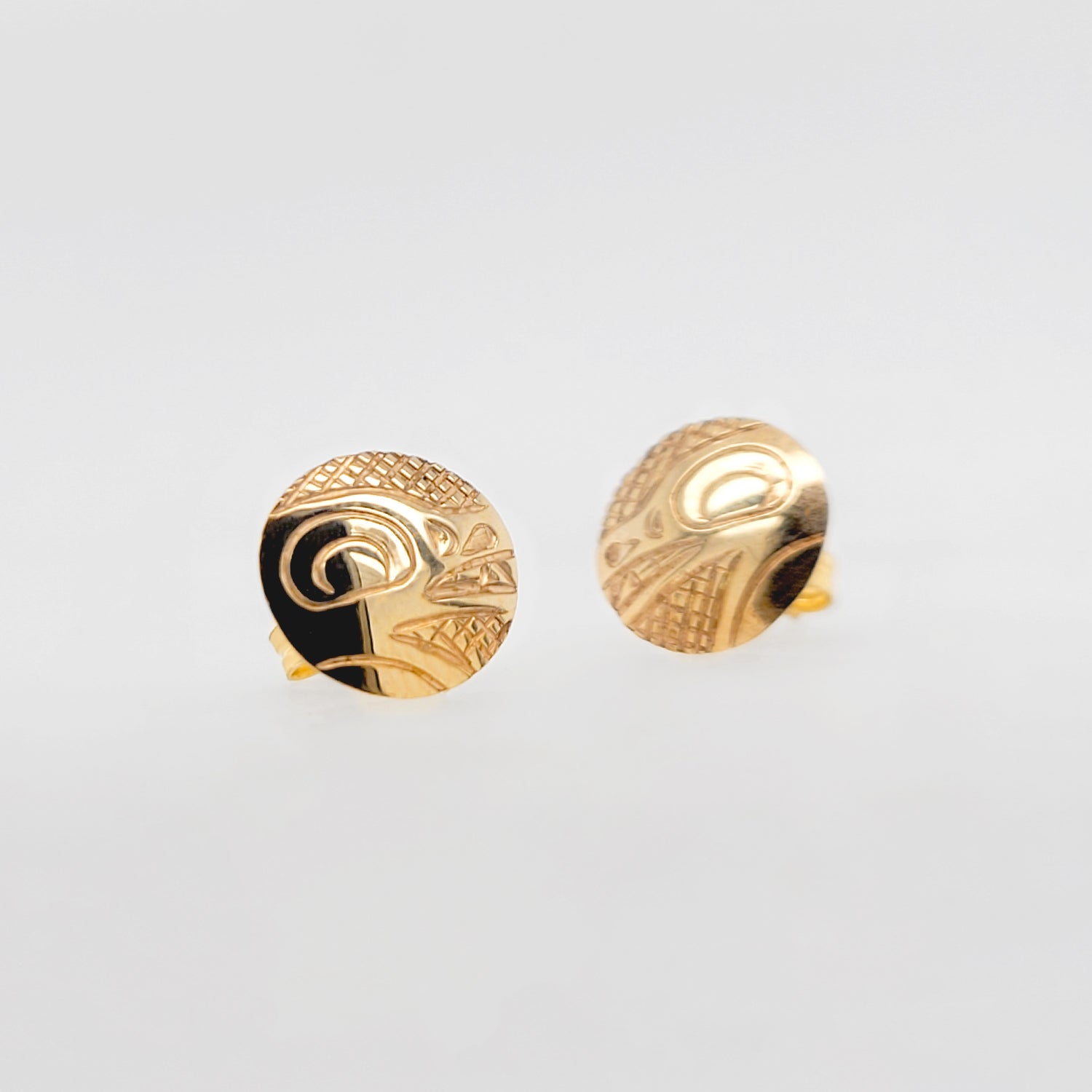 Gold Bear Studs by Cree artist Justin Rivard