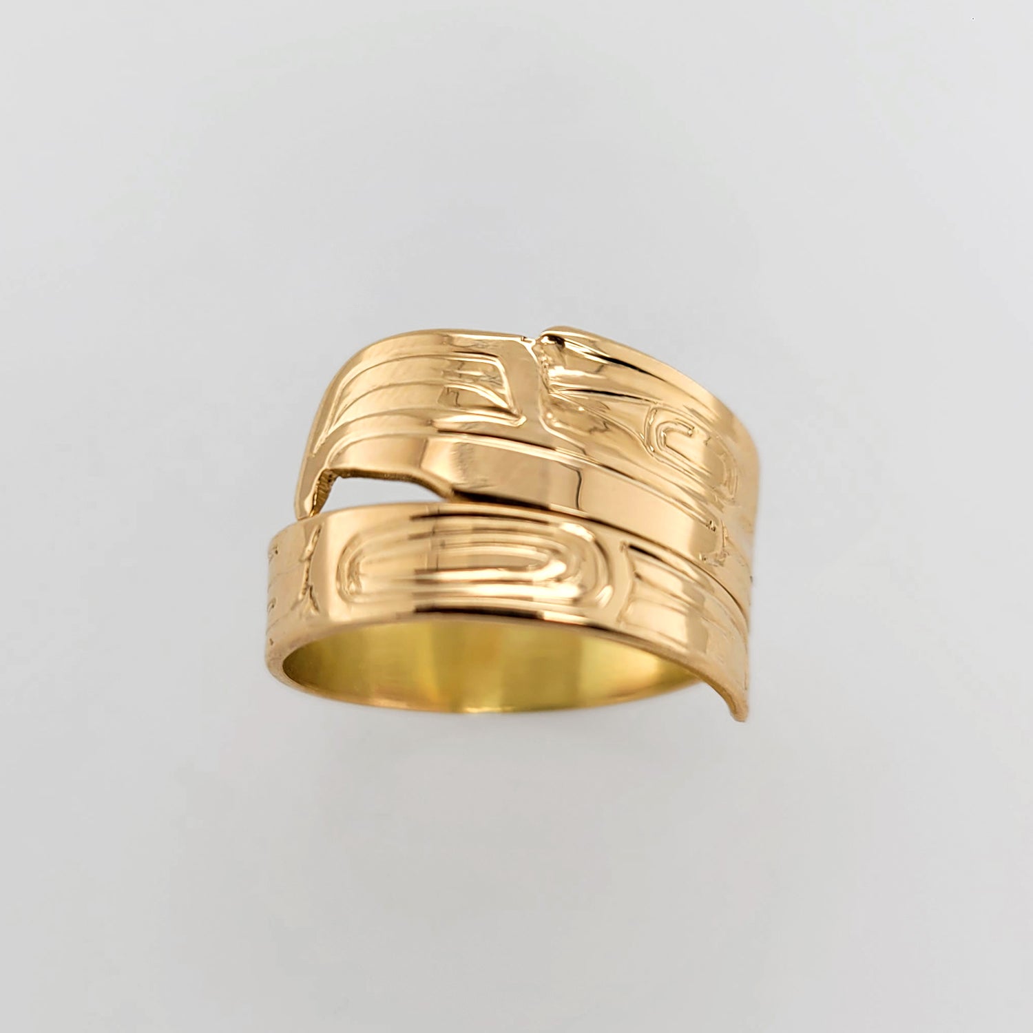 Gold Eagle Wrap Ring by Haida artist Garner Moody