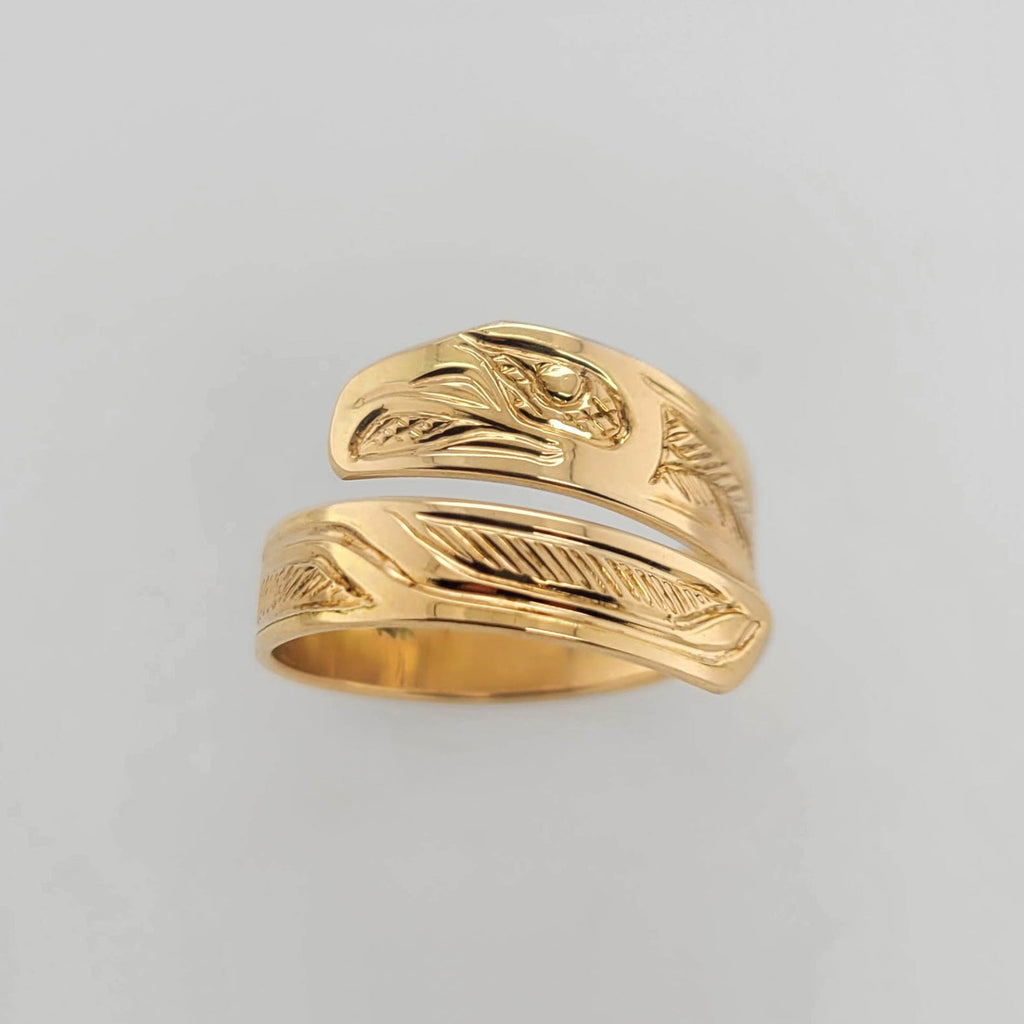 Gold Eagle Wrap Ring by Tsimshian artist Bill Helin