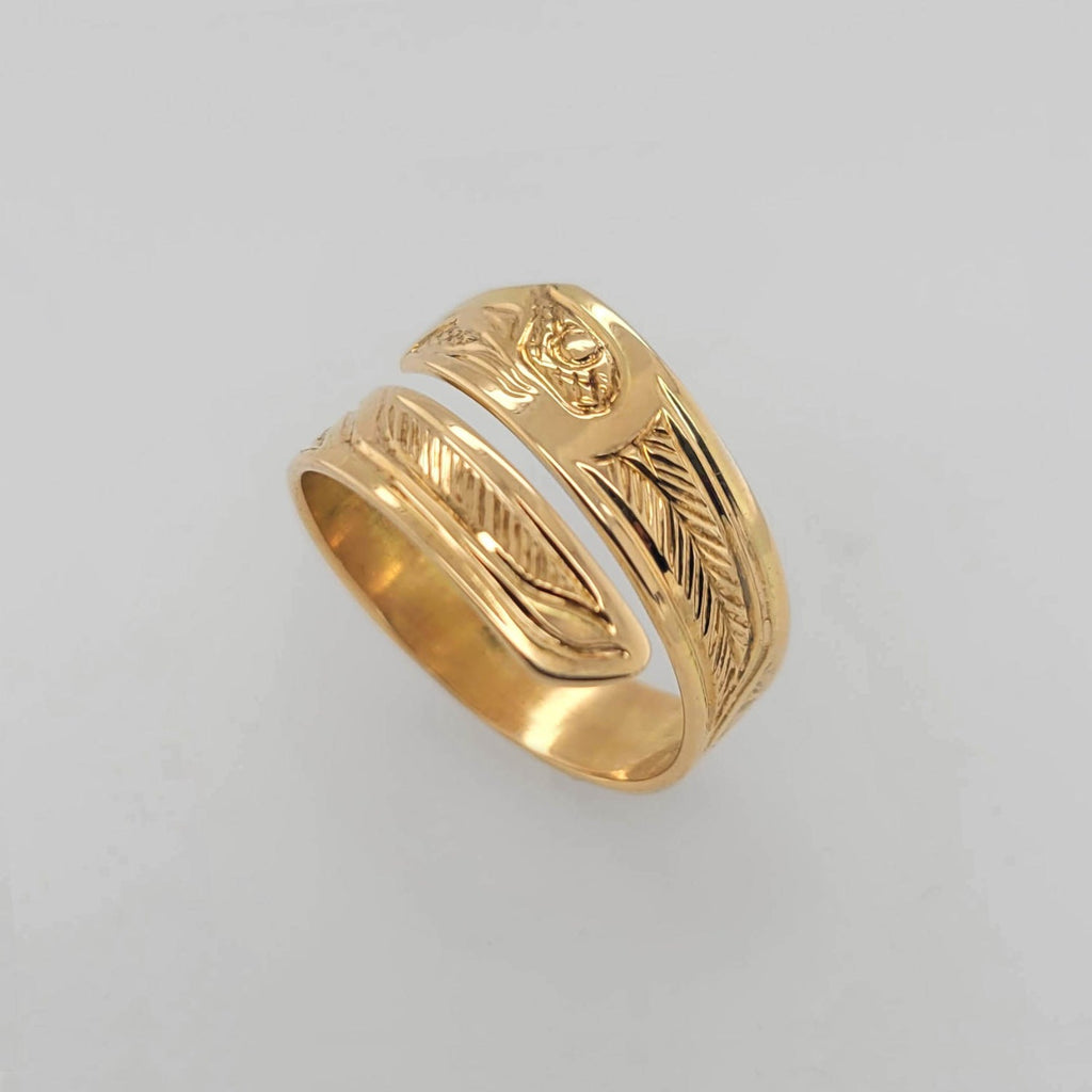 Gold Eagle Wrap Ring by Tsimshian artist Bill Helin