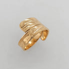 Gold Eagle Wrap Ring by Haida artist Carmen Goertzen