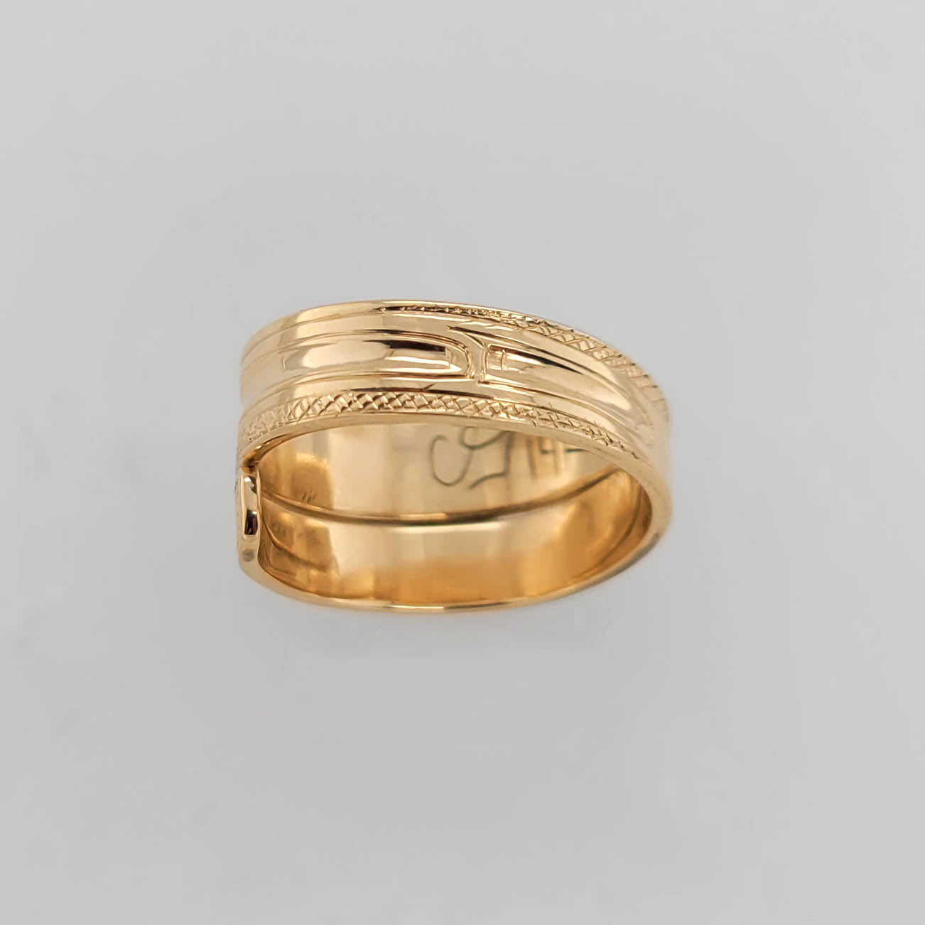 Gold Eagle Wrap Ring by Haida artist Carmen Goertzen