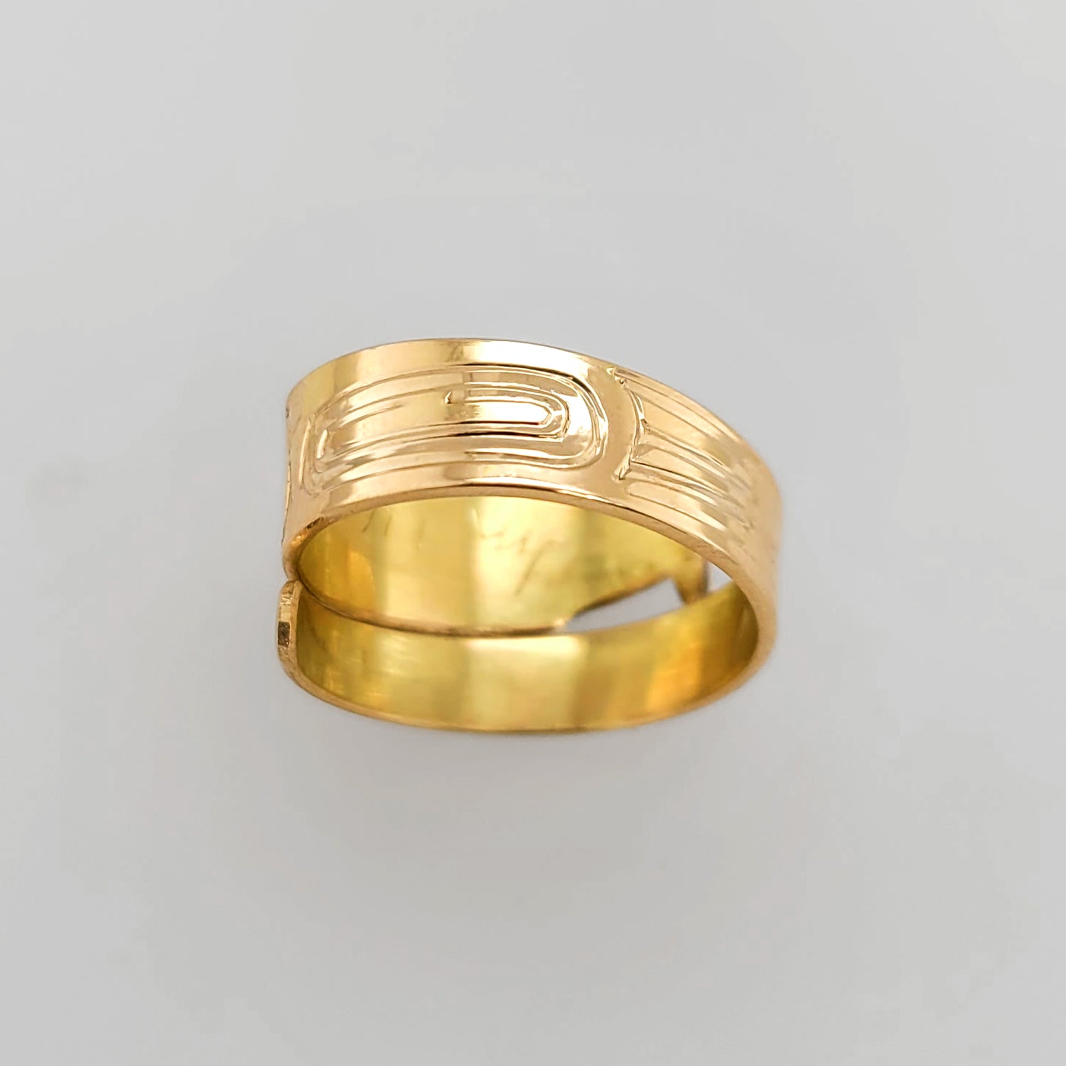 Gold Eagle Wrap Ring by Haida artist Garner Moody