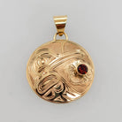 Gold Hummingbird Pendant by Kwakwaka'wakw artist Chris Cook