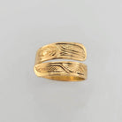 Gold Hummingbird Wrap Ring by Tsimshian artist Bill Helin