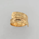 Gold Hummingbird Wrap Ring by Haida artist Carmen Goertzen