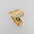 Gold Hummingbird Wrap Ring by Tsimshian artist Bill Helin