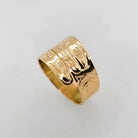 Gold Orca or Killer Whale Wrap Ring by Haida artist Garner Moody