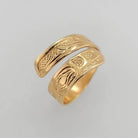 Gold Orca or Killer Whale Wrap Ring by Tsimshian artist Bill Helin