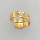 Gold Orca or Killer Whale Wrap Ring by Tsimshian artist Bill Helin