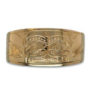 Gold Orca and Raven Bracelet by Coast Salish/Kwakwaka'wakw artist Noel Brown