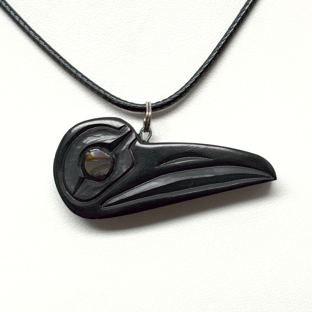 Argillite Hummingbird Pendant by Haida artist Amy Edgars