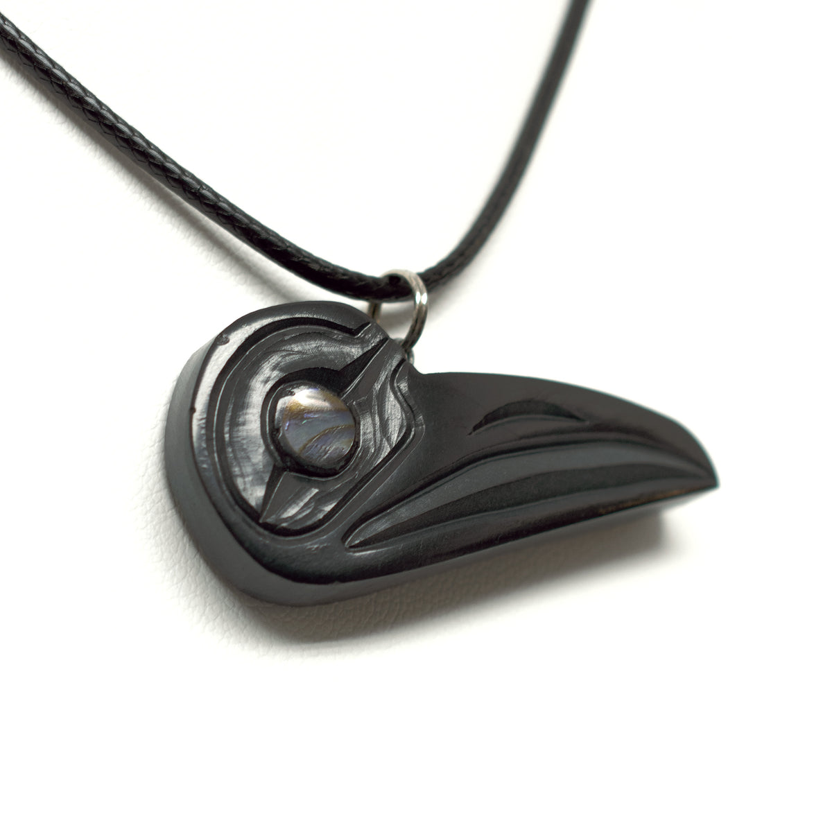 Argillite Hummingbird Pendant by Haida artist Amy Edgars