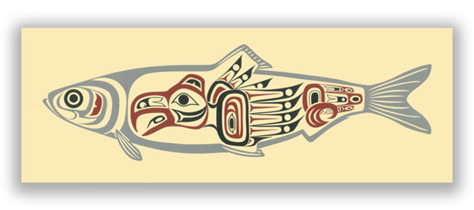 Herring People - Eagle Indigenous Print by Haida artist April White