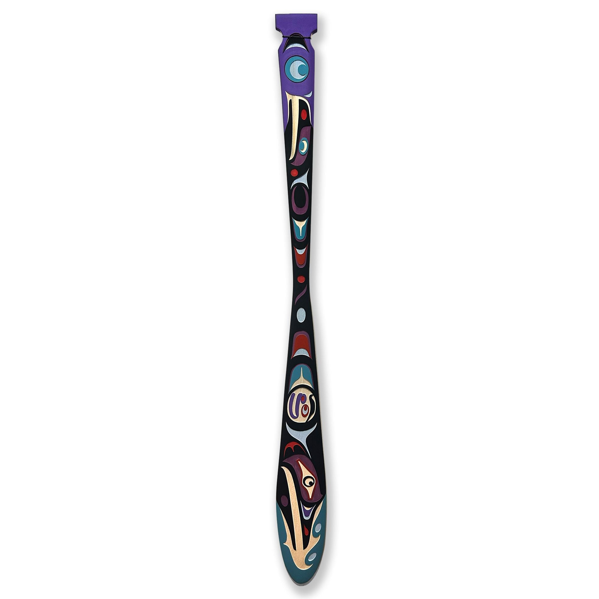 Hummingbird Paddle by Kwakwaka'wakw artist Trevor Hunt