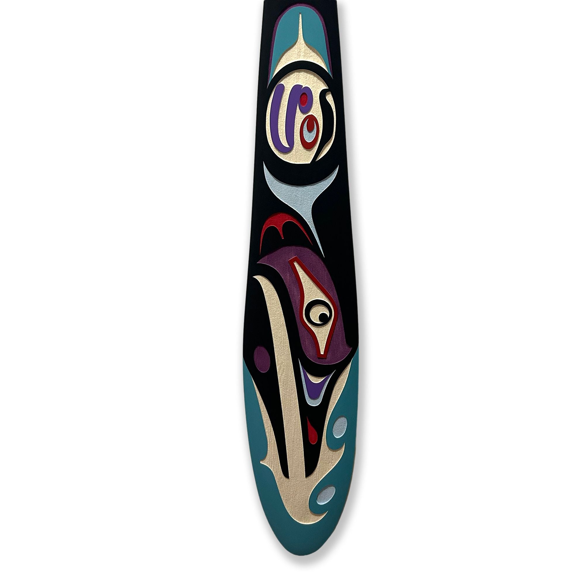 Hummingbird Paddle by Kwakwaka'wakw artist Trevor Hunt