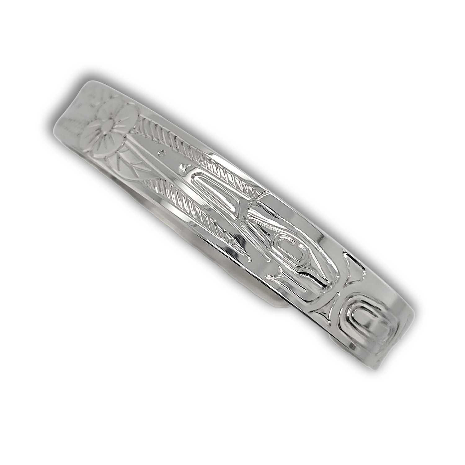 Silver Hummingbird Bracelet by Haida artist Garner Moody