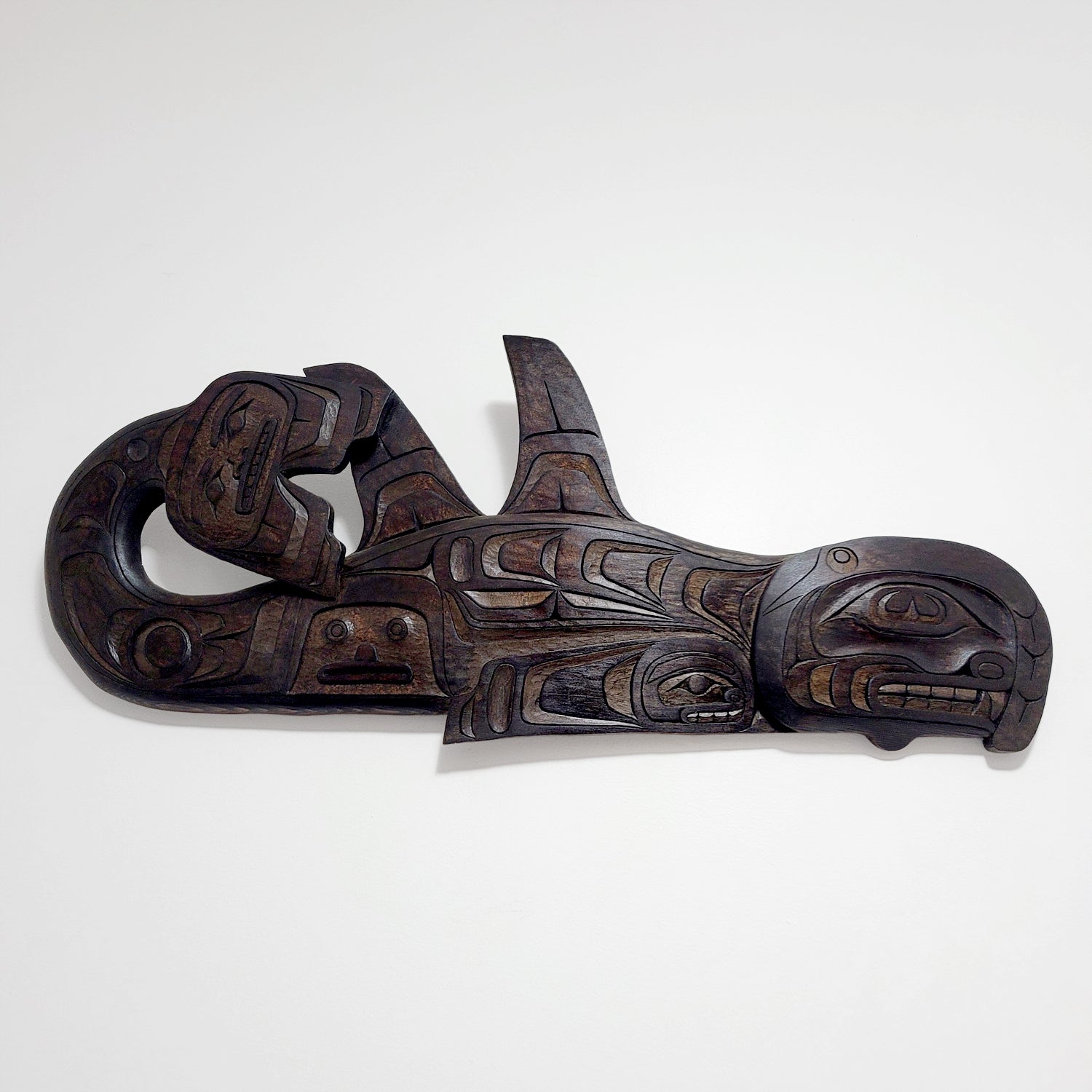 Killer Whale Panel by Kwakwaka'wakw carver Aubrey Johnston