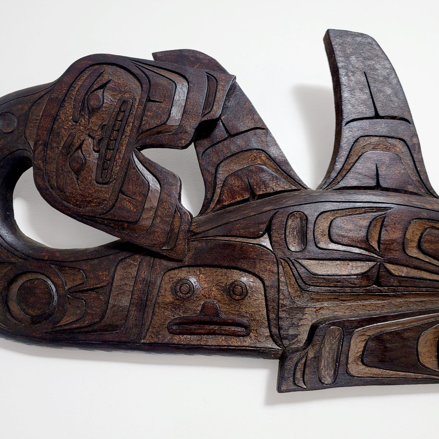 Killer Whale Panel by Kwakwaka'wakw carver Aubrey Johnston