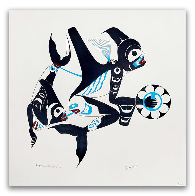Killer Whale Transformation Print by Haida artist Randy Pryce