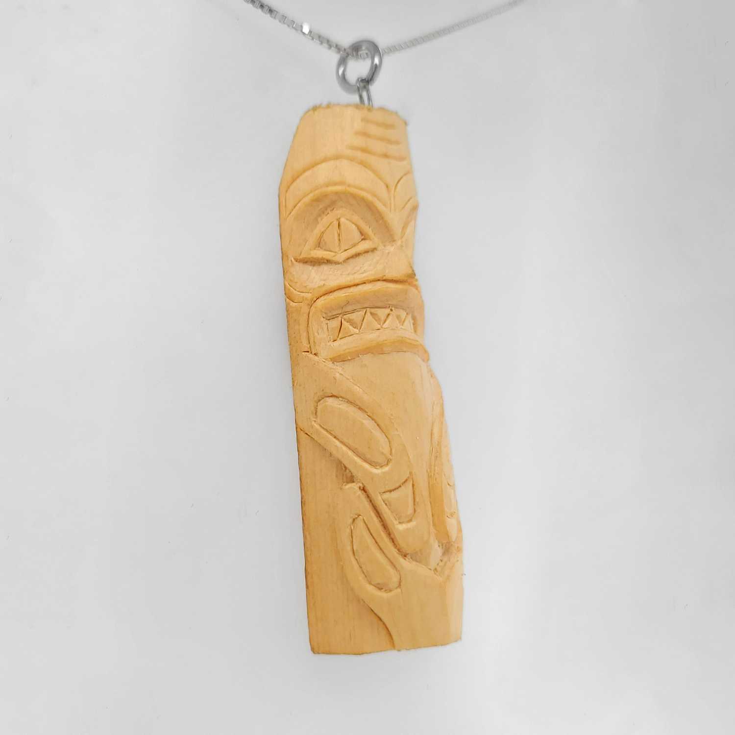 Cedar Killer Whale Pendant by Haida artist Leon Ridley