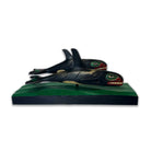 Killer Whales sculpture by Kwakwaka'wakw artist Greg Henderson