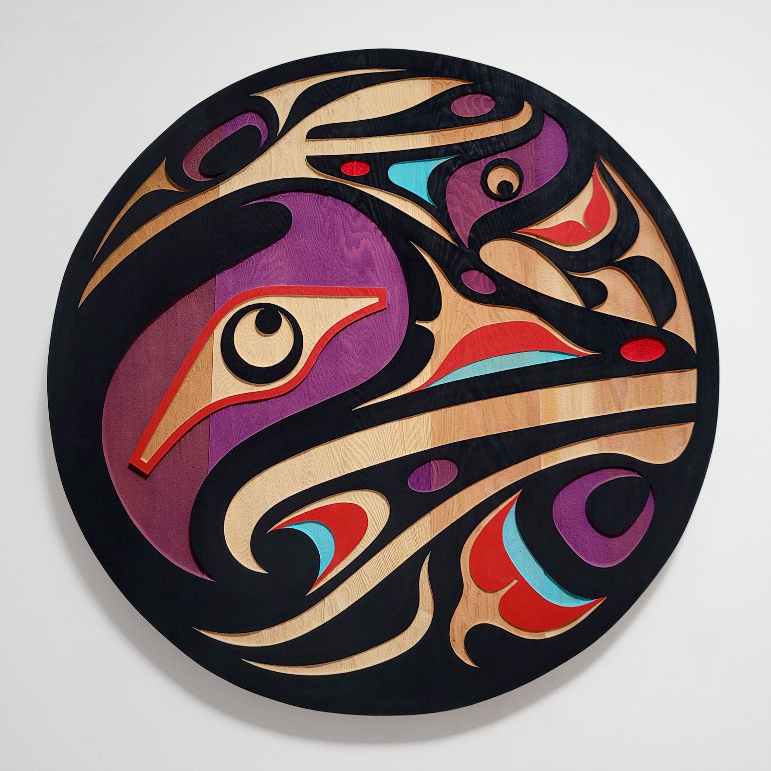 Native Cedar Hummingbird Panel by Kwakiutl artist Trevor Hunt