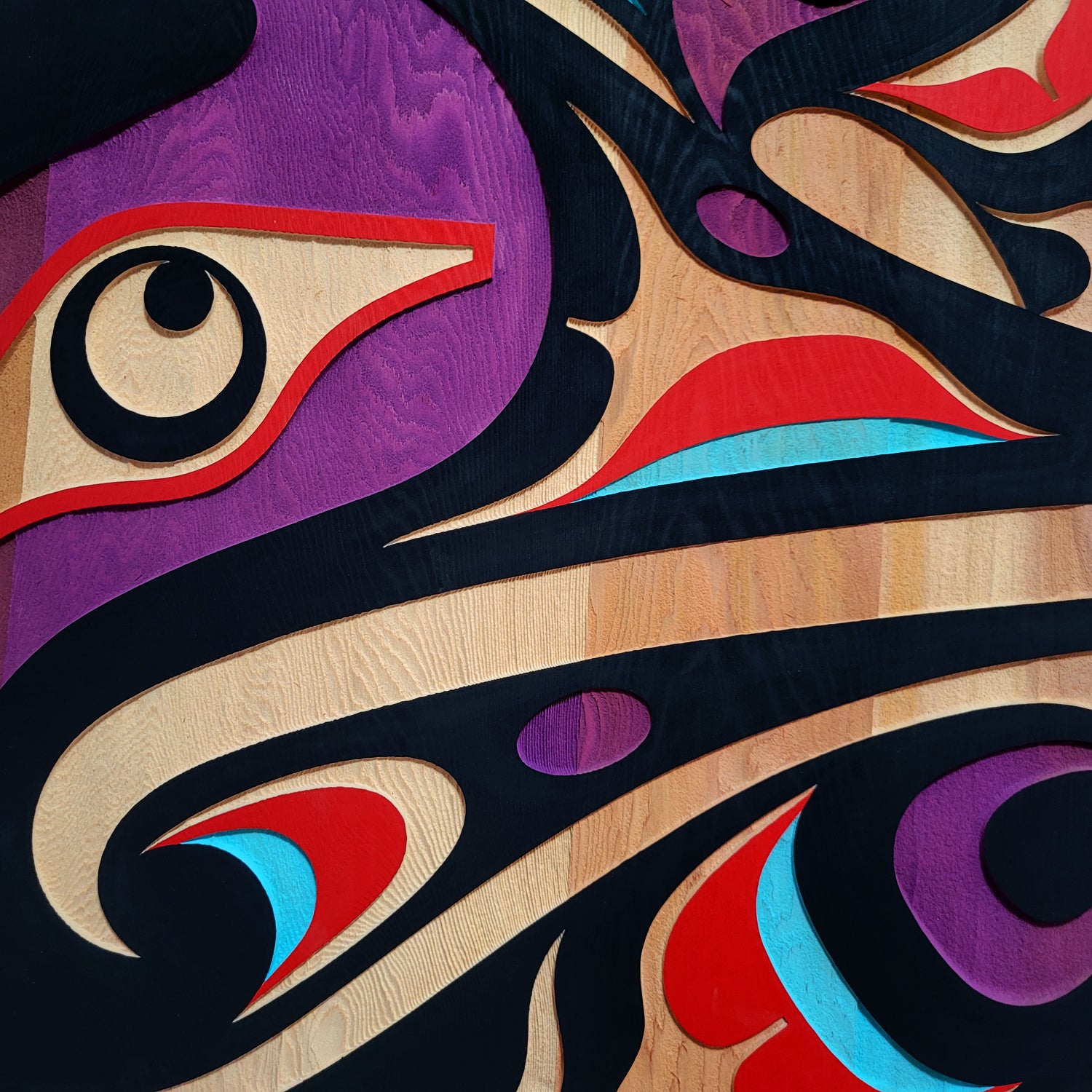 Native Cedar Hummingbird Panel by Kwakiutl artist Trevor Hunt