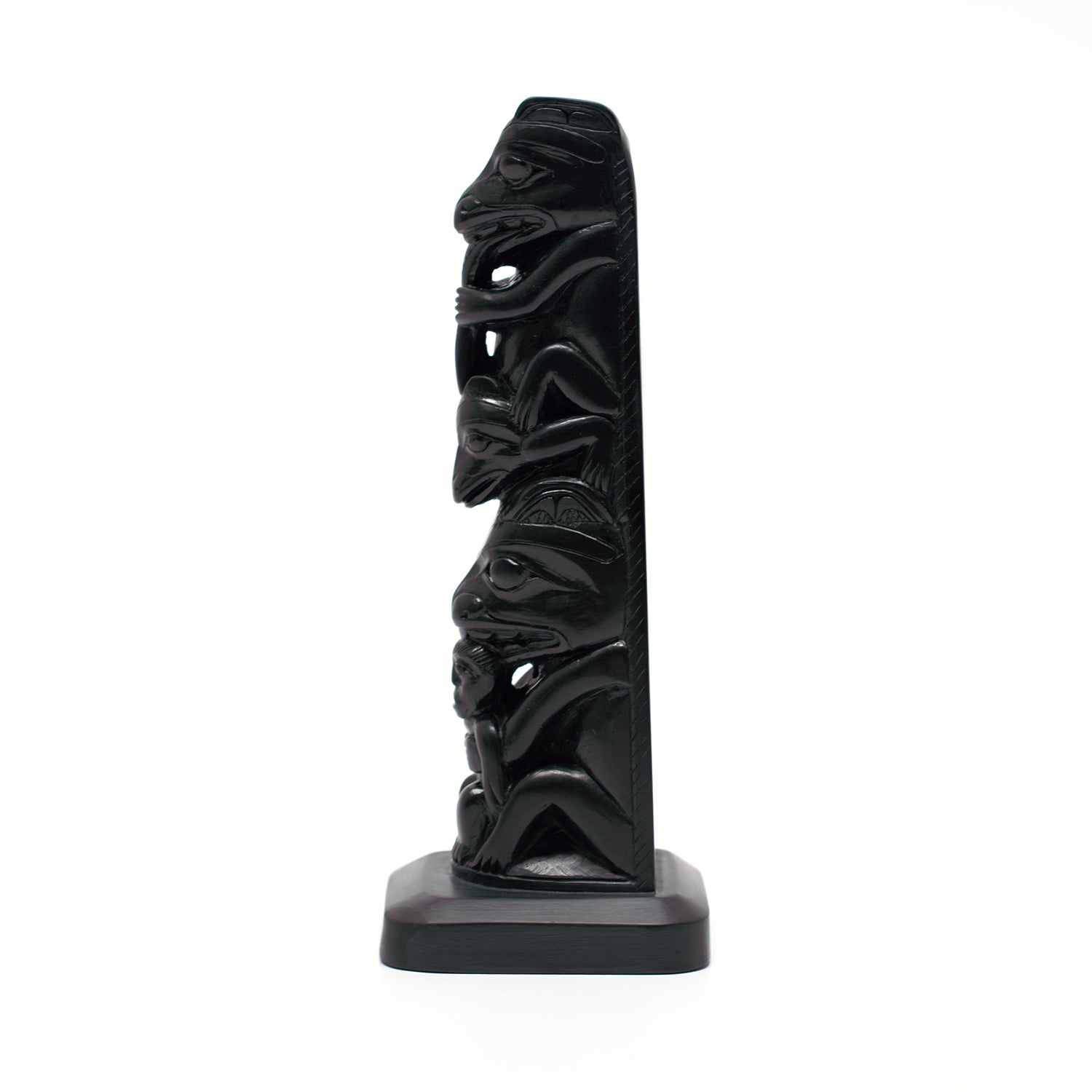 Argillite Totem Pole by Haida artist Lewis Collinson