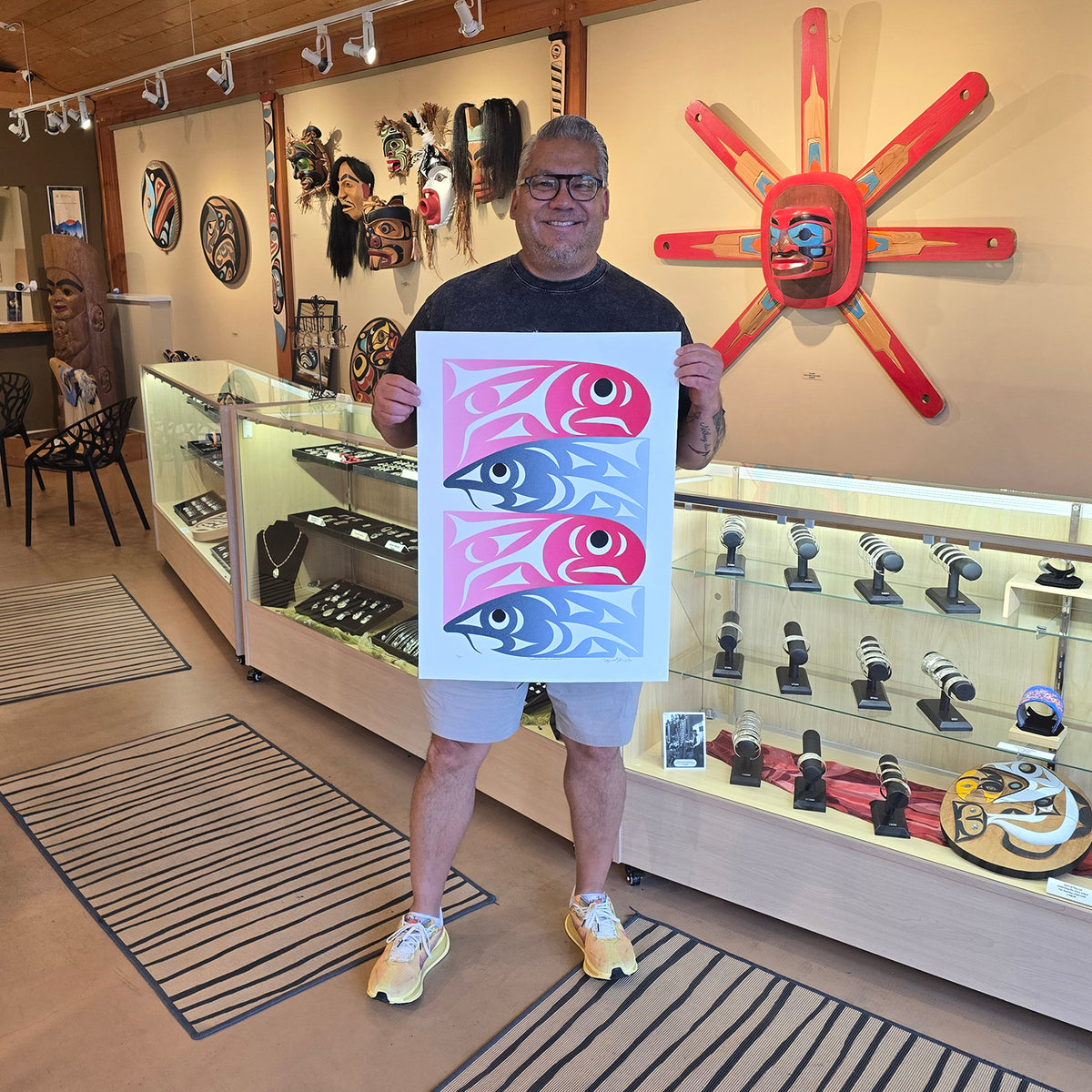 Salmon Limited Edition Print by Coast Salish artist Maynard Johnny