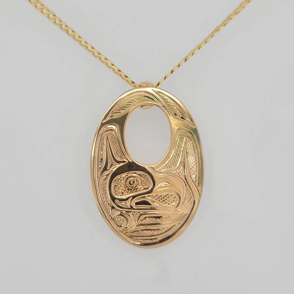 Gold Eagle Pendant by Tsimshian artist Bill Helin