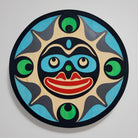 Sandblasted Moon Cedar Panel by Kwakiutl Native artist Trevor Hunt