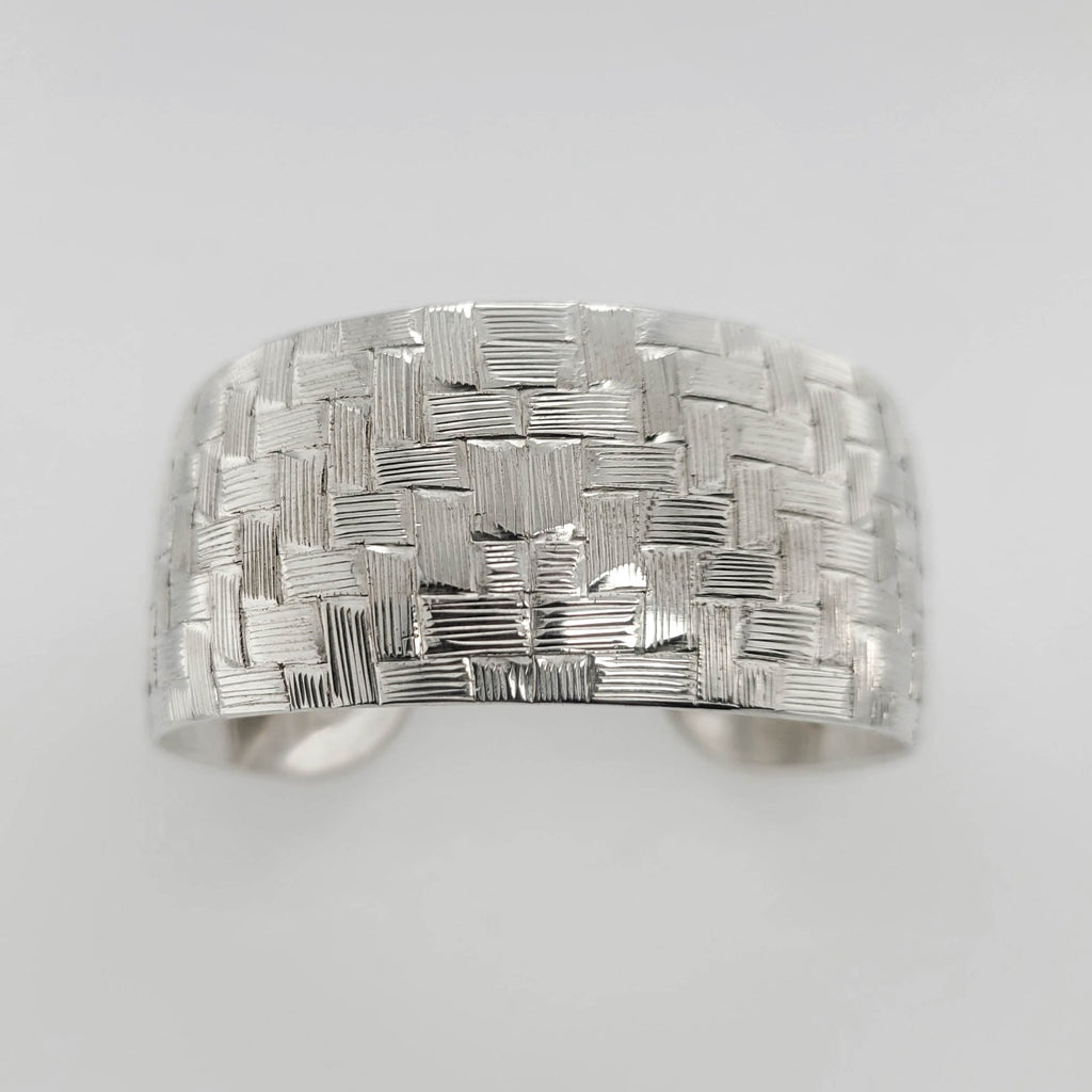 Silver Salish Weave Bracelet by Coast Salish artist Jody Sparrow