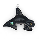 argillite orca pendant by Haida artist Amy Edgars