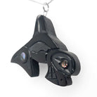 argillite orca pendant by Haida artist Amy Edgars
